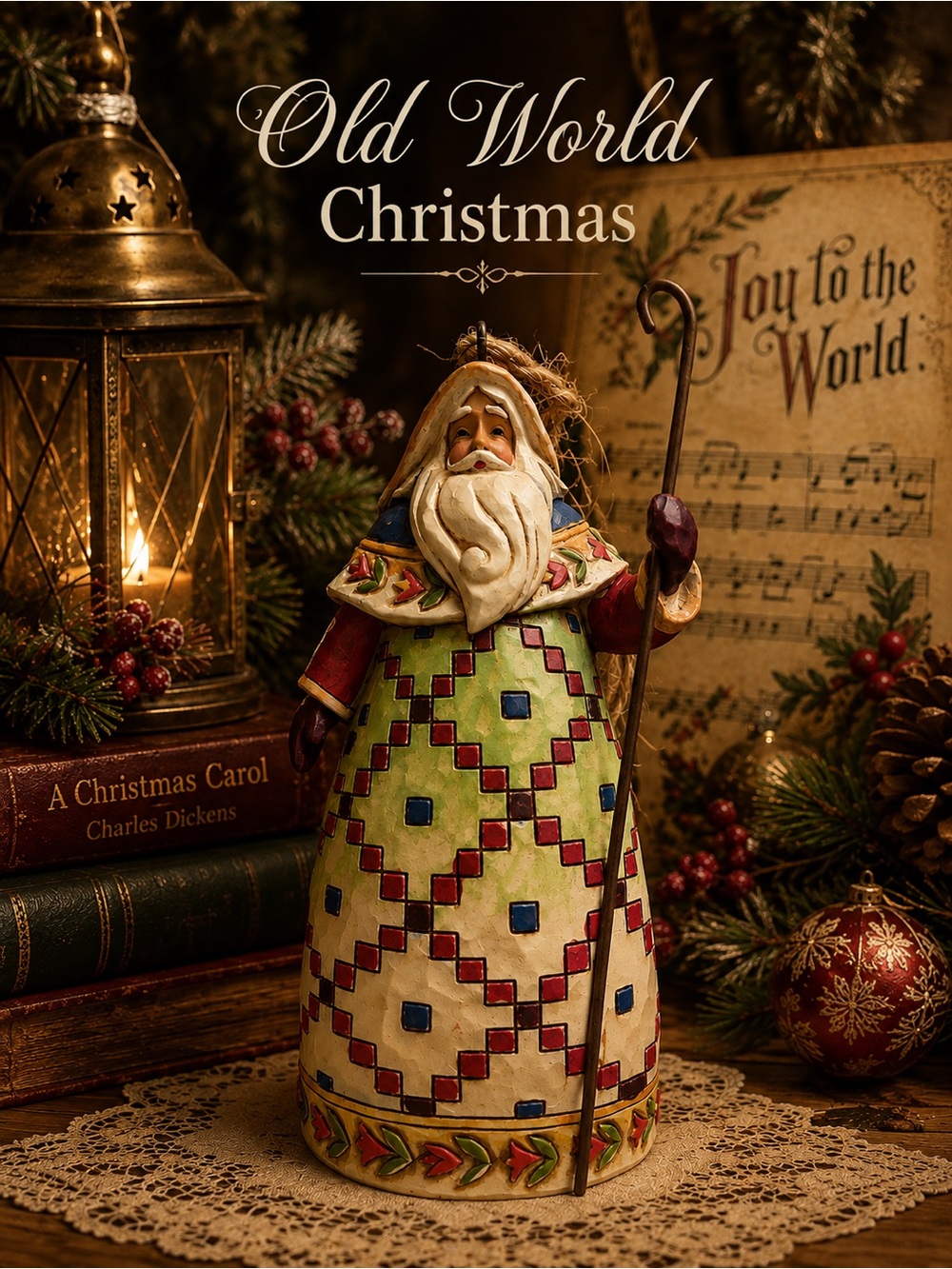 Jim Shore “Santa with Cane” Hanging Ornament 2009